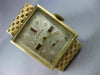 ANTIQUE NORMAN AAA GARNET 14KT YELLOW GOLD CLASSIC SQUARE ETCHING WATCH #2417
