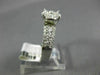 ESTATE 1.0CT DIAMOND 14KT WHITE GOLD 3D CLUSTER SEMI ETERNITY ENGAGEMENT RING