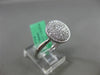 ESTATE LARGE .40CT DIAMOND 18KT WHITE GOLD 3D CLUSTER CIRCULAR CLASSIC RING