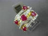LARGE 2.43CT DIAMOND & AAA RUBY 14KT YELLOW GOLD CRISS CROSS ANNIVERSARY RING