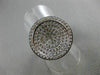 ESTATE LARGE 1.72CT DIAMOND 14KT WHITE GOLD ETOILE CIRCLE CONCAVE MULTI ROW RING