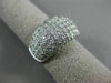 ESTATE WIDE 1.10CT DIAMOND 14K WHITE GOLD MULTI ROW DOME SHAPED ANNIVERSARY RING