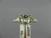 ESTATE WIDE .51CT DIAMOND 14K WHITE GOLD FLOWER SEMI MOUNT ENGAGEMENT RING 22187