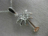 ESTATE .47CT DIAMOND 14KT WHITE GOLD 3D PAVE PALM TREE FLOATING PENDANT #26032