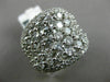 ESTATE LARGE 3.0CT DIAMOND 14KT WHITE GOLD ETOILE FILIGREE CLUSTER LOVE RING