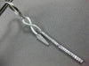 ESTATE LONG .28CT DIAMOND 14KT WHITE GOLD INFINITY LOVE HUGGIE HANGING EARRINGS