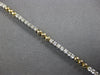 ESTATE 1.37CT DIAMOND 14KT 2 TONE GOLD 3D MULTI BEAD BY THE YARD TENNIS BRACELET