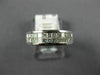 WIDE .84CT DIAMOND 14K WHITE GOLD 3D PRINCESS TWO ROW INVISIBLE ANNIVERSARY RING