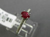 ESTATE .46CT DIAMOND & AAA RUBY 18KT WHITE GOLD OVAL FRIENDSHIP ENGAGEMENT RING