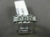 ESTATE 1.04CT PRINCESS DIAMOND 14KT WHITE GOLD FIVE STONE ANNIVERSARY RING #1625