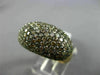 ESTATE LARGE 3.68CT FANCY MULTI COLOR DIAMOND 18K ROSE GOLD 3D FILIGREE FUN RING