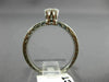 ANTIQUE .35CT ROUND DIAMOND 18KT WHITE GOLD FILIGREE CROWN ENGAGEMENT RING #6190