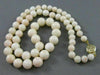 ANTIQUE AAA CORAL 14KT YELLOW GOLD FILIGREE GRADUATING BEADS NECKLACE #25035