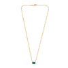3.86CT AAA EMERALD 18KT YELLOW GOLD CLASSIC EMERALD CUT SOLITAIRE LOVE NECKLACE