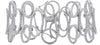 ESTATE WIDE 7.55CT DIAMOND 18KT WHITE GOLD OVAL & CIRCULAR CUFF BANGLE BRACELET