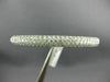 WIDE 4.99CT DIAMOND 18KT WHITE GOLD 3D MULTI ROW SEMI ETERNITY BANGLE BRACELET