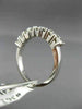 ESTATE .53CT DIAMOND 14KT WHITE GOLD SEMI ETERNITY WEDDING ANNIVERSARY RING #362
