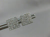ESTATE 1.12CT DIAMOND SQUARE PRINCESS 14KT WHITE GOLD SCREW BACK EARRINGS #15743