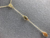 ESTATE .20CT DIAMOND 14KT YELLOW GOLD 3D CLUSTER LARIAT MARQUISE FUN NECKLACE