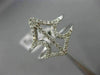 ESTATE LARGE .31CT DIAMOND 18KT WHITE GOLD 3D OPEN ANCHOR FRIENDSHIP FUN RING
