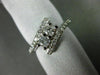 ESTATE .75CT DIAMOND 14K WHITE GOLD 2 STONE CRISS CROSS SEMI ETERNITY LOVE RING