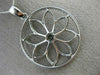 LARGE 1.07CT WHITE & BLACK DIAMOND 14KT TWO TONE GOLD 3D CIRCULAR FLOWER PENDANT
