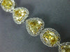 ESTATE LARGE 15.97CT WHITE & FANCY YELLOW DIAMOND 18K 2TONE GOLD TENNIS BRACELET