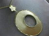 ESTATE EXTRA LARGE .67CT DIAMOND 14KT YELLOW GOLD 3D MATTE & SHINY OVAL NECKLACE