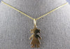 ESTATE 14KT YELLOW GOLD 3D ENGRAVABLE BABY GIRL CHARM FLOATING PENDANT #27416