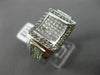 ESTATE 1.75CT ROUND & PRINCESS DIAMOND 14KT WHITE GOLD 3D HANDCRAFTED MENS RING