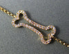 ESTATE .12CT PINK DIAMOND 18KT ROSE GOLD 3D CLASSIC LUCKY DOG BONE FUN BRACELET
