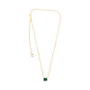 1.26CT AAA EMERALD 14KT YELLOW GOLD 3D EMERALD CUT SOLITAIRE BEZEL LOVE NECKLACE