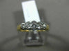 ESTATE .75CT DIAMOND 14KT WHITE & YELLOW GOLD 5 STONE GRADUATING SEMI BEZEL RING