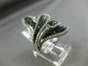 ESTATE MASSIVE 3.13CT WHITE & BLACK DIAMOND 14K WHITE GOLD MULTI LEAF FANCY RING