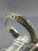 ESTATE 1.17CT DIAMOND 18KT 2 TONE GOLD TWO ROW ETERNITY WEDDING ANNIVERSARY RING