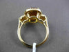 ESTATE LARGE 4.35CT DIAMOND & AAA EXTRA FACET CITRINE 14KT WHITE GOLD HALO RING