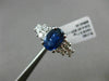 WIDE 2.38CT DIAMOND & AAA KASHMIR SAPPHIRE 14KT WHITE GOLD OVAL ENGAGEMENT RING