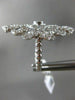 ESTATE LARGE 2.33CT DIAMOND 14K WHITE GOLD 3D OPEN FILIGREE ETOILE COCKTAIL RING