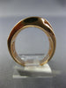 ESTATE LARGE 1CT DIAMOND 14KT ROSE GOLD MULTI ROW INFINITY CRISS CROSS LOVE RING