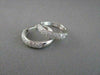 ESTATE 1.0CT DIAMOND 14KT WHITE GOLD 3D CLASSIC HOOP EARRINGS