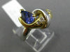 ESTATE 1.10CT DIAMOND & TANZANITE 18K TWO TONE GOLD 3D LOVE KNOT ENGAGEMENT RING