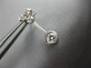 ANTIQUE .64CT DIAMOND 18KT WHITE GOLD CLASSIC SOLITAIRE HANGING EARRINGS #11366
