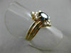 ESTATE .90CT DIAMOND & AAA OVAL SAPPHIRE 14KT YELLOW GOLD ENGAGEMENT RING #19569