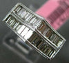 ESTATE WIDE .87CT DIAMOND 18KT WHITE GOLD 3D TWO ROW MILGRAIN ANNIVERSARY RING