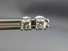 ESTATE .40CT DIAMOND 14KT WHITE GOLD 3D CLASSIC SOLITAIRE STUD EARRINGS #17279