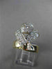 ESTATE LARGE .56CT DIAMOND 14KT TWO TONE GOLD 3D HOCKEY FRIENDSHIP RING #23787