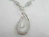 ESTATE 1.45CT DIAMOND 18KT WHITE GOLD ROUND ETOILE LOVE DESIGN DROP NECKLACE