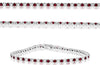 4.25CT DIAMOND & AAA RUBY 14KT WHITE GOLD ROUND CLASSIC ETERNITY TENNIS BRACELET
