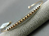 ESTATE .26CT DIAMOND 14KT WHITE & ROSE 3D GOLD PYRAMID SPIKE FUN BANGLE BRACELET