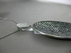 ESTATE LARGE 8.88CT WHITE & BLACK DIAMOND 14KT WHITE GOLD OVAL FLOATING PENDANT